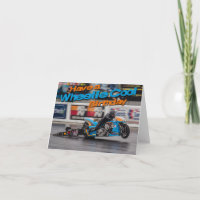 Tarjeta de cumpleaños fresca Wheelie