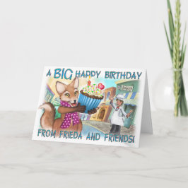 Tarjeta de cumpleaños Frieda Tails