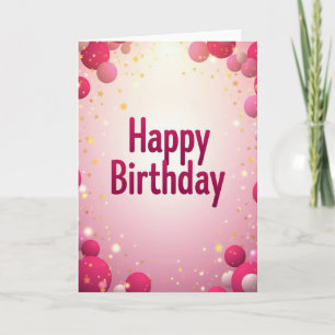 Tarjeta de cumpleaños fucsia