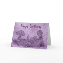 Tarjeta de cumpleaños Fungi Meadow