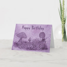 Tarjeta de cumpleaños Fungi Meadow