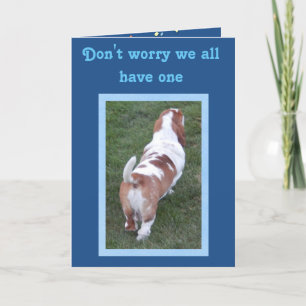Tarjeta de cumpleaños Funny and Cute Basset