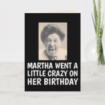 TARJETA DE CUMPLEAÑOS FUNNY BEST FRIEND RETRO PARA<br><div class="desc">MARTHA SE VOLVIÓ UN POCO LOCO EN SU TARJETA DE CUMPLEAÑOS</div>