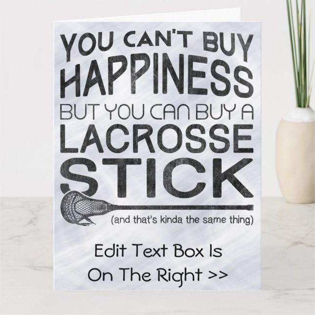 Tarjeta de cumpleaños Funny Lacrosse Greeting Card (Anverso)