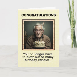 Tarjeta de cumpleaños Funny Old Man Birday
