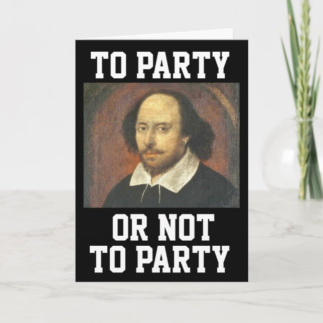 TARJETA DE CUMPLEAÑOS FUNNY SHAKESPEARE (Anverso)