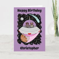 Tarjeta de cumpleaños Galactic Road Trip 2018