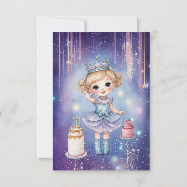 Tarjeta de cumpleaños Galaxy Princess (Anverso)