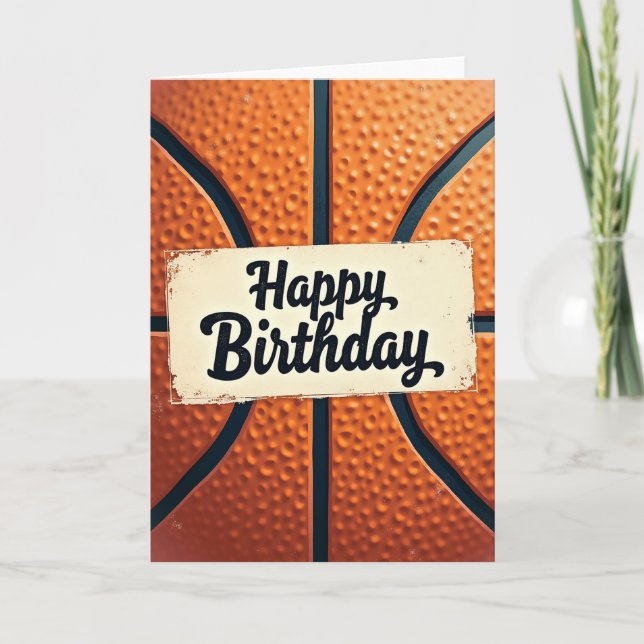Tarjeta de cumpleaños Game Day Birthday Ball (Anverso)