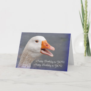 Tarjeta de cumpleaños: ganso canto