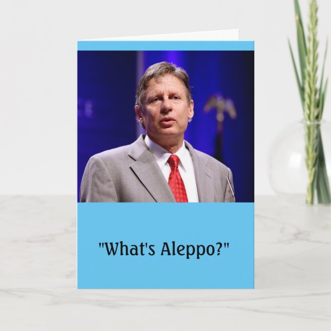 Tarjeta de cumpleaños Gary Johnson (Anverso)