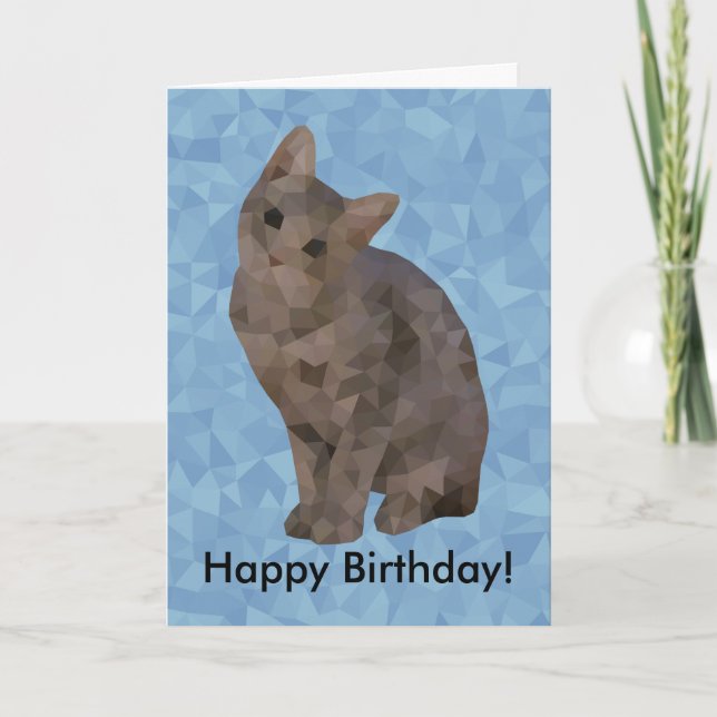 Tarjeta de cumpleaños Gatito Feliz para Gatitos Ge (Anverso)