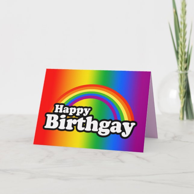 Tarjeta de Cumpleaños Gay (Anverso)