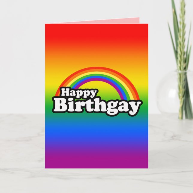 Tarjeta de Cumpleaños Gay (Anverso)