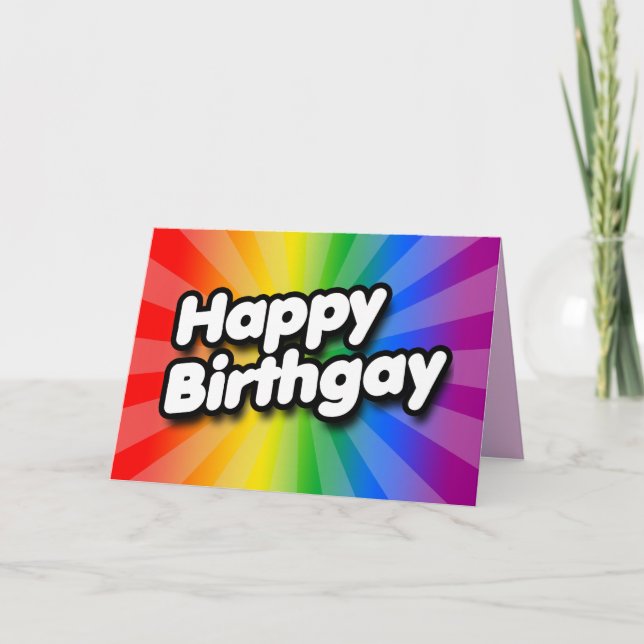 Tarjeta de Cumpleaños Gay (Anverso)
