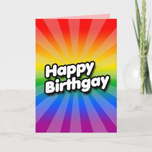 Tarjeta de Cumpleaños Gay (Anverso)
