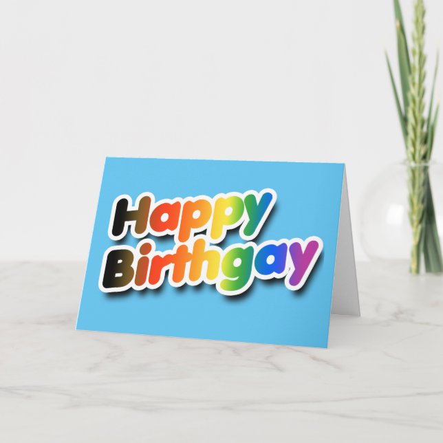 Tarjeta de Cumpleaños Gay (Anverso)