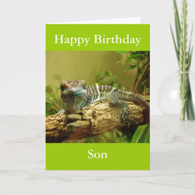 Tarjeta de cumpleaños Gecko (Anverso)