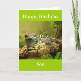 Tarjeta de cumpleaños Gecko