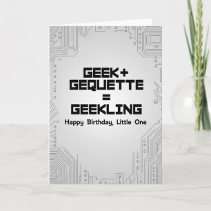 Tarjeta de cumpleaños geek