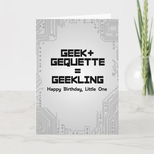 Tarjeta de cumpleaños geek (Anverso)