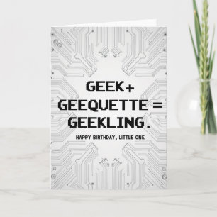 Tarjeta de cumpleaños Geeky Circuit