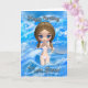 tarjeta de cumpleaños gemela - natación chica (Orchid)