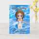 tarjeta de cumpleaños gemela - natación chica (Yellow Flower)