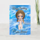 tarjeta de cumpleaños gemela - natación chica (Anverso)