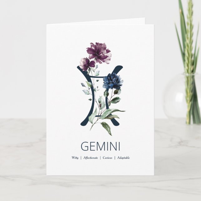 Tarjeta de cumpleaños Gemini (Anverso)