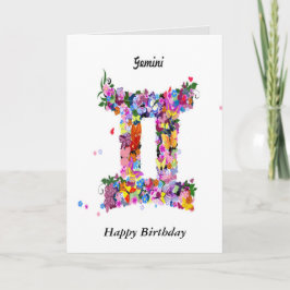 Tarjeta de cumpleaños Gemini Astrology