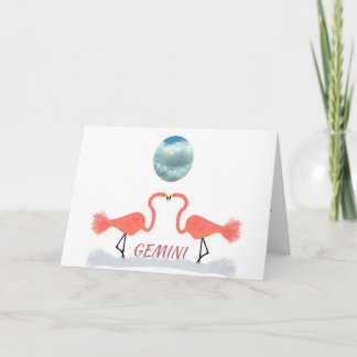 Tarjeta de cumpleaños Gemini con arte digital orig