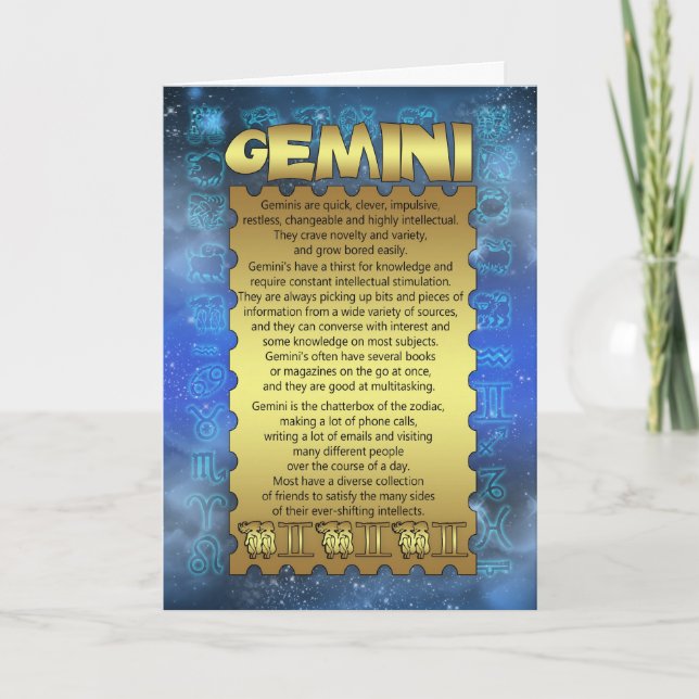 Tarjeta de cumpleaños Gemini - Tarjeta de cumpleañ (Anverso)