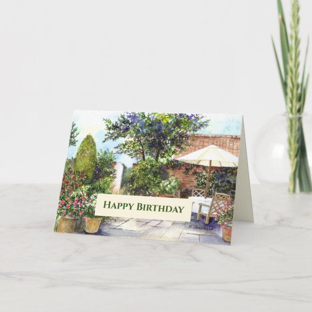 Tarjeta de cumpleaños general de la terraza de la  (Anverso)
