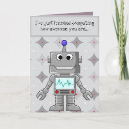Tarjeta de cumpleaños genial para Robot Happy Birt