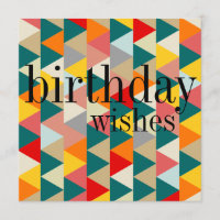 Tarjeta de cumpleaños geométrica estilo nórdico es