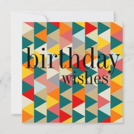 Tarjeta de cumpleaños geométrica estilo nórdico es