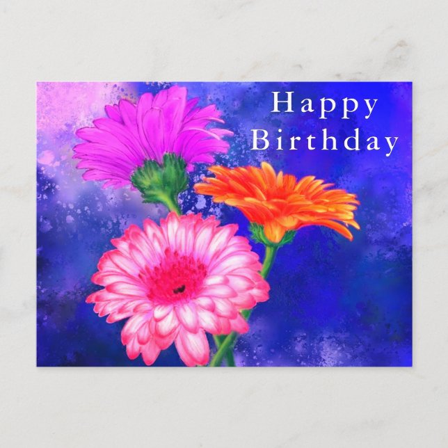 Tarjeta de cumpleaños Gerbera Daisy (Anverso)