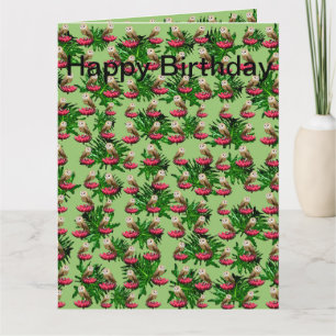 Tarjeta de cumpleaños gigante de lechuzas de grane