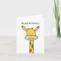 Tarjeta de cumpleaños Giraffe