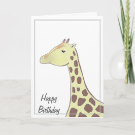Tarjeta de cumpleaños Giraffe