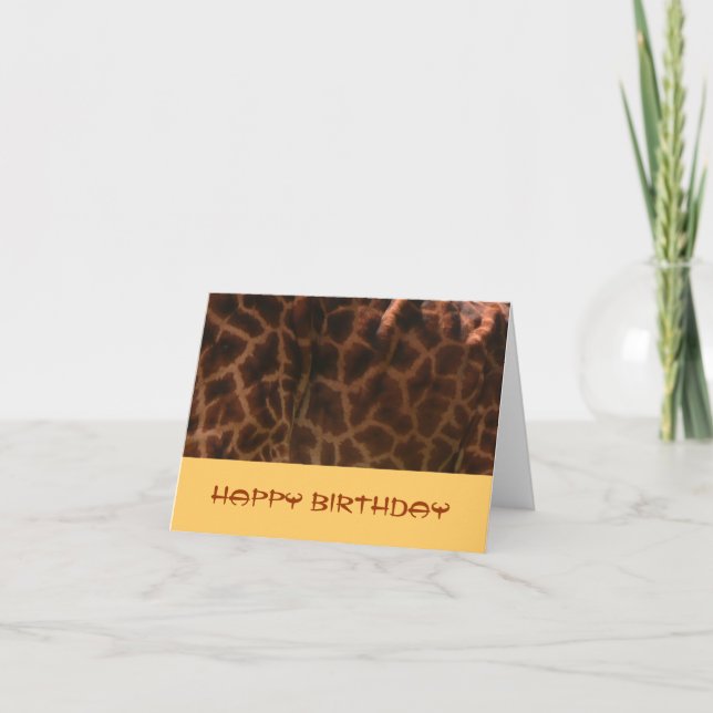 Tarjeta de cumpleaños Giraffe (Anverso)