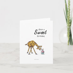 Tarjeta de cumpleaños Giraffe Watercolor