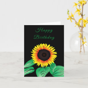 Tarjeta de cumpleaños Girasol Tus colores y texto