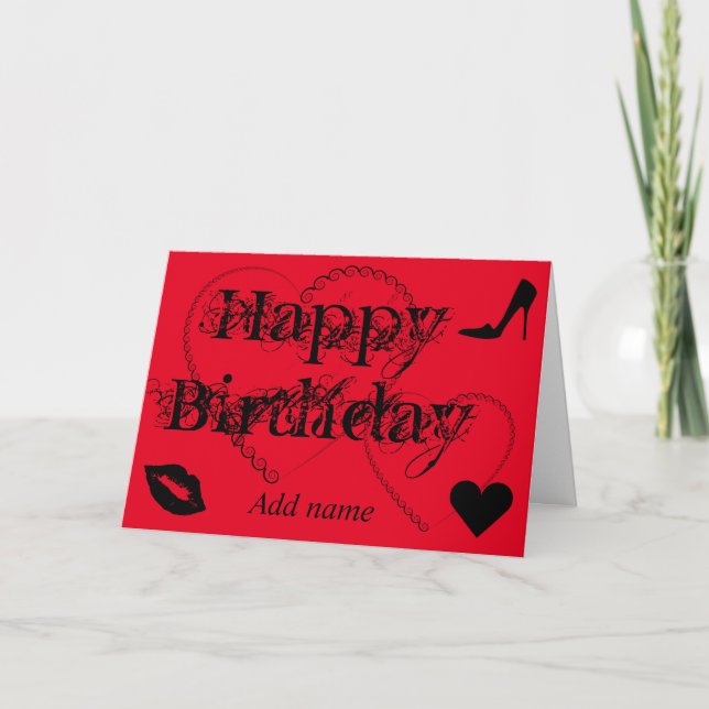 tarjeta de cumpleaños giratoria personalizada (Anverso)