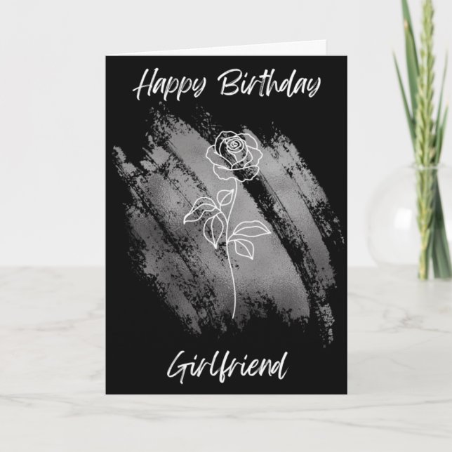 Tarjeta de cumpleaños Girlfriend (Anverso)