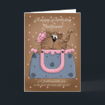 Tarjeta de cumpleaños Girlfriend - Mascota de la b<br><div class="desc">Tarjeta de cumpleaños Girlfriend - Mascota de la bolsa de gato</div>