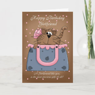 Tarjeta de cumpleaños Girlfriend - Mascota de la b