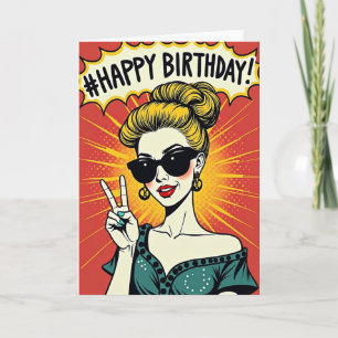 Tarjeta de cumpleaños Glam Lady