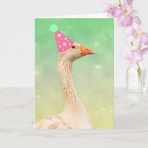 Tarjeta de cumpleaños Glamour Goose